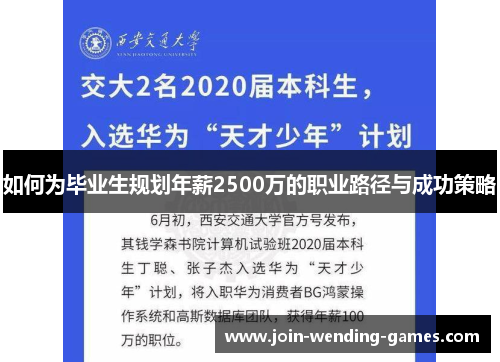 如何为毕业生规划年薪2500万的职业路径与成功策略