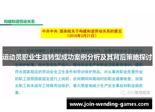 运动员职业生涯转型成功案例分析及其背后策略探讨