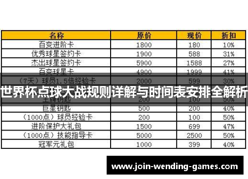 世界杯点球大战规则详解与时间表安排全解析